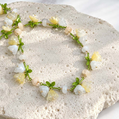 Spring Blossom Garden Necklace – Handcrafted Floral Botanical Statement Necklace