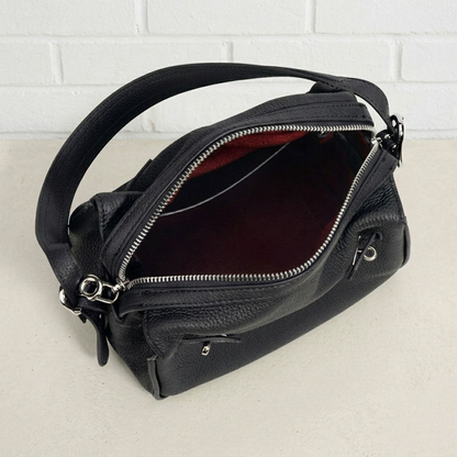 Mini Crescent Shoulder Bag – Soft Grain Leather Crossbody & Shoulder Bag