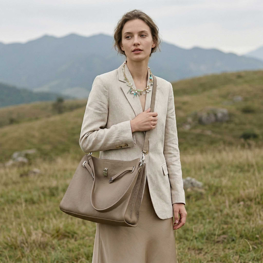 Soft Slouchy Leather Bag – Soft Grain Leather Shoulder & Crossbody Tote